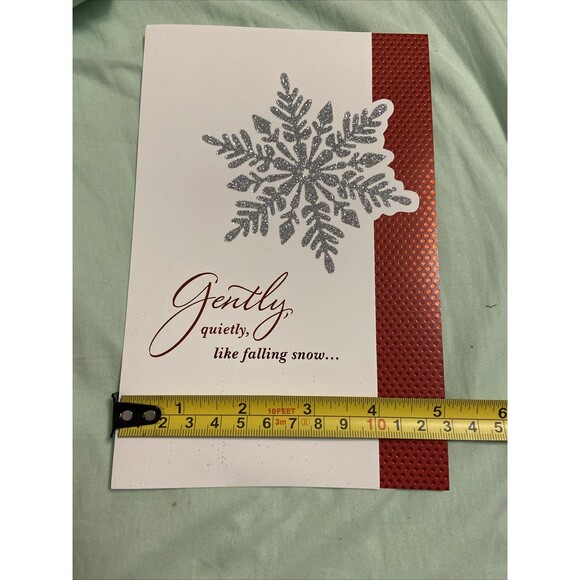 Christmas Greeting 18 Card Pack Glittery Snowflake DaySpring 8”by 5” Scripture - Picture 10 of 14